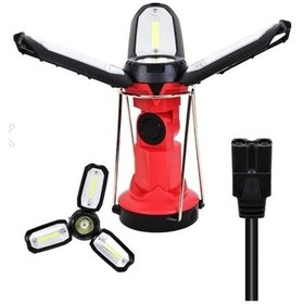 Resim P-8801 Şarjlı Katlanabilir 3xcob Led+ 3w Led Çok Fonksiyonlu Kamp Feneri 
