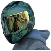 Resim Ls2 Rapİd 2 Thunder Bİrds Gold Vizör Kask Mat Yeşil Siyah 