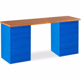 Resim starçelik Çalışma Tezgahı 10 Çekmeceli Dolaplı 2 (2130x650x30 Mm ) 