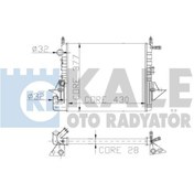 Resim KALE Radyatör Twng 97 Valeo 732051 2 Sıra Al Pl Sistemklr-0525252al 0525252al 7701045212 