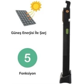 Resim Ofüm 5 Fonksiyonlu Güneş Enerjisi Ile Şarj Olabilen 48 Ledli Işıldak,aydınlatma PR-3838 