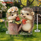 Resim 2D Düz, 1 Sevimli Tırtıl Bahçe Çubuğu Güneş Tutucu Hediye, İç Mekan Saksı Bitkileri, Bonsai, Avlu ve Çim Akriilik Hayvan Heykeli Süslemesi için Uygun - Sevimli Tırtıl Çilek Tasarımı, Ev ve Bahçe Süslemesi için Uygun, Doğum Günü Anlamında 