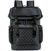 Resim Sunshine011 Siyah Moda Unisex Geniş Kapasiteli Hafif Pu Sırt Çantası Çoklu Bölmeli Ayarlanabilir Askılar Tablet Cebi Seyahat Okul Outdoor - Siyah 