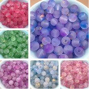 Resim 100 Adet 8mm Mat Altın Simli Çift Uçlu Yuvarlak Boncuklar - Bileklik ve Kolye Aksesuarları için DIY Malzeme 