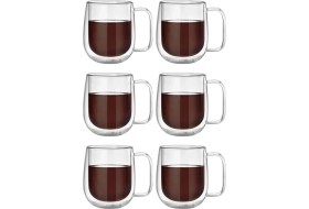 Resim Mis Kitchen 6 Adet Çift Cidarlı Kahve Kupası Nescafe, Latte, Filtre Kahve, Bitki Çayı Kupası 250 ml 