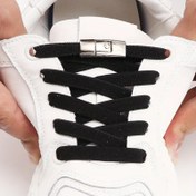 Resim Erkekler & Kadınlar için Ayarlanabilir Hızlı Kilitli Elastik Ayakkabı Bağcıkları - Dayanıklı Metal Tokalar, Spor & Günlük Kullanım için Mükemmel 