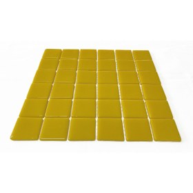 Resim MozaiKristaL Yaşam Alanlarının Tüm Yüzeyleri Için 50x50 Mm Sarı Cam Mozaik. ( 1 Koli = 1 M2 Fiyatıdır ) 