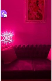 Resim Neon Led Aydınlatma Göz Gece Lambası Parti Süsü Işıklı Duvar Dekor 
