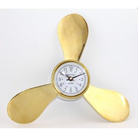 Resim Pirinç Duvara Asmalı Pervane Tasarımı Saat Ksk2057 