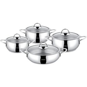 Resim Stone 8 Parça Paslanmaz Çelik Tencere Seti 