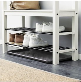 Resim IKEA Baggmuck Ayakkabı Tepsisi Ayakkabı Standı Ayakkabılık 71x35 Cm Koyu Gri 