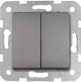 Resim Viko Linnera Life Granit Grisi İkili Anahtar Çerçevesiz - 90442002 