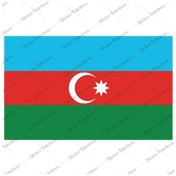 Resim Azerbaycan Bayrağı Sticker 00702 