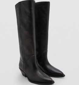 Resim MANGO Eskitilmiş görünümlü deri bot 