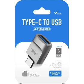 Resim Powerway Type-C To USB 3.0 (Yüksek Hızlı) Veri Aktarımı Otg Çevirici Dönüştürücü Adaptör 