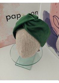 Resim Papyonbebek0 Kadife Bandana - Yeşil - Organik & El Yapımı Yeşil 