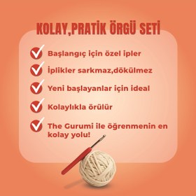 Resim The Gurumi CivCiv - Yeni Başlayanlar İçin CivCiv Amigurumi Örgü Kiti - Videolu & Tüm Malzemelerle Hobi Seti 