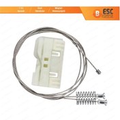 Resim Renault Clio MK3 2005-2014 İçin Arka Sol Cam Kriko Tamir Seti 