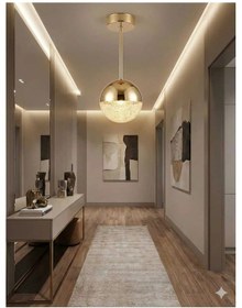 Resim Bohem Aydınlatma Tavana Sıfır Gold 3 Renk Led Modern Top Avize Antre/hol Banyo Avizesi Gold 1 