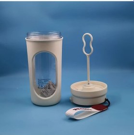 Resim Globalbloom Beyaz Tek Dokunuşla Otomatik Karıştırmalı Termal Shaker Cup Seyahat Spor Ofis 