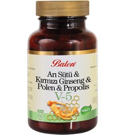 Resim Balen V5 Arı Sütü Ginseng Polen Propolis Vita 5 60 Tablet 