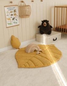 Resim Dear Deer Love Oyun Halısı - Hardal Yaprak Oyun Minderi 