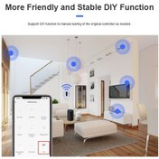Resim Mufunye Siyah Tuya Akıllı Wifi Ir+rf Kumanda, Ev Aletlerini Uzaktan Ve Sesli Kontrol Et, Dıy Öğrenme Desteği 