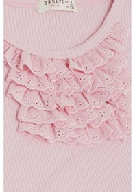 Resim Breeze Kız Çocuk Tişört Güpürlü Fitilli 4-8 Yaş, Pembe-pembe Pembe 