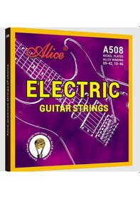 Resim Alice A508-l Elektro Gitar Tel Seti - 10-46 Light Eğitim - Manyetik Tepki Pürüzsüz Yüzey, Gelişmiş Manyetik Tepki, Uzun Süreli Akort Kararlılığı Ölçü: .010 - .046 6'lı Tam Takım Set 