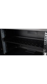 Resim Lande 19” 1U Sürgülü Rack Raf Siyah Renk ile Kolay Erişim ve Bakım İmkanı Sunar 