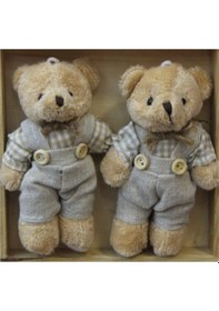 Resim Kız Elbiseli Peluş Ayıcık Anahtarlık 1 Adet Konsept Hediyelik 