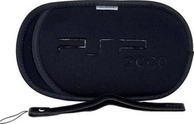 Resim Psp 2000/3000 Soft Çanta Kılıf ve Bileklik Siyah Psp 2000/3000 Uyumlu 