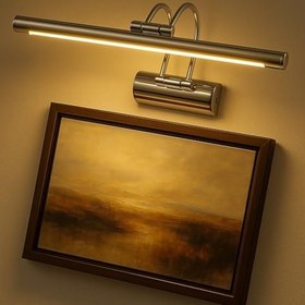 Resim SekaTech Krom Kasa LED Flüt Aplik | 6W | 3200K Gün Işığı | 35cm | Duvar Tipi Ayna/Tablo/Resim/Banyo Üstü Dekoratif Işık | IP20 İç Mekan Kullanım 