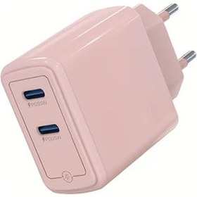 Resim Challenger Pembe Pd25w Cift Portlu Super Hizli Sarj Cihazi Samsung Uyumlu Tablet Oyun Konsolu 