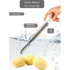 Resim Jet’s Home Sebze Soyacağı Paslanmaz Yan Soyacak Çelik Meyve Soyacağı Düz Ağız 20 cm 