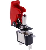 Resim Otomatik Araba Tekne Kamyonu Aydınlatılmış Led Güvenlik Uçakla Geçiş Anahtarı Flip Yukarı Kapak Koruma 12v20a Koyu Kırmızı 