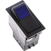 Resim Allestock Universal Mavi Lensli Anahtar Düğme 3 Pin Rocker Switch - Ampullü 24V 