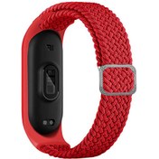Resim Xiaomi Mi Band 4 KRD 49 Cırt Cırt Kumaş Ayarlanabilir Örgü Tasarım Kırmızı Kordon Gpack