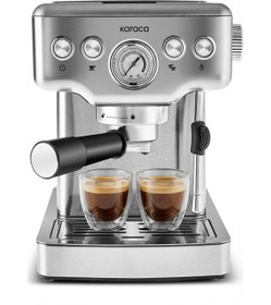 Resim Karaca Coffee Art 1353 Süt Köpürtücülü 20 Bar Basınçlı Espresso, Latte Cappuccino Americano Makinesi 