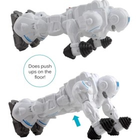 Resim Trendzone Oyuncak Pilli Sesli Müzikli Işıklı Hareket Eden Şınav Çeken Atletik Sporcu Robot 25CM 