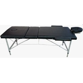 Resim Medikaltec Siyah Alüminyum Masaj Masası İthal 