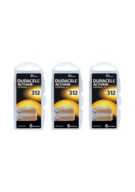 Resim Duracell Activair PR41 312 Numara İşitme Cihazı Pili 6 x 3'lü 