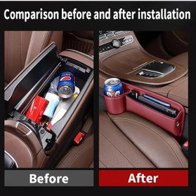 Resim Dashanshop Evrensel Araç Koltuğu Arası Organizatör 2 Adet Beyaz Çok Fonksiyonlu Saklama Kutusu 