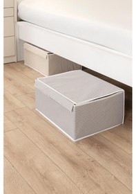 Resim 1 Adet Gri Kapaklı Kutu Hurç Baza Altı Eşya Hurcu Kapaklı Yastık Hurcu Boy 50 40 19 Renkli 