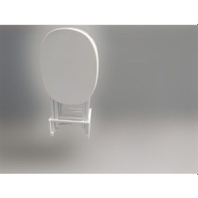 Resim Zigon Sehpa Oval Çanta Kayın Model Torna Iskelet Parlak Beyaz Lak (482204688) 