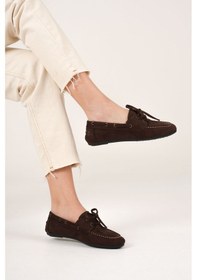 Resim Bian Kadın Acı Kahve Günlük Süet Ayakkabı Acı Kahverengi 