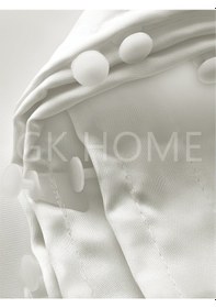 Resim Kırık Beyaz Krem Saten Güneşlik Perde Üst Kalite Pilesiz Dikim Krem 