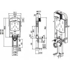 Resim Creavit Tp320 Perla Asma Klozet ve Gömme Rezervuar Seti 