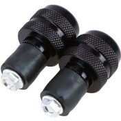 Resim Hightower Siyah 2 Adet Universal 22mm Motosiklet Tutacak Ağırlıklı Kapaklı Chopper Cafe Racer 