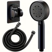 Resim Lüks 5 Modlu Ayarlanabilir El Duşu - Basınç Yükseltme, Yüksek Eğik Spreyli Duvara Monte Tasarım, Ergonomik Hortum ve Dayanıklı Plastik ile Geliştirilmiş Banyo Deneyimi, Taşınabilir Duş Başlığı, Rahat Tutma Kolu 